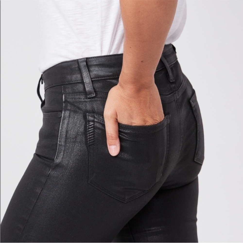 NWT PAIGE Luxe Coating Black Leather Pants